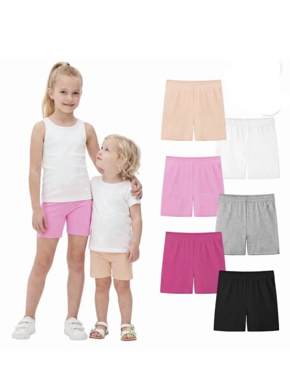 Resinta Girls 6-Pack Under Clothes Everyday Play Shorts 6-7Y